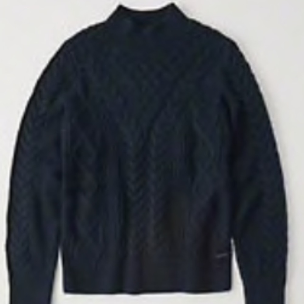Cable Mock Neck Sweater